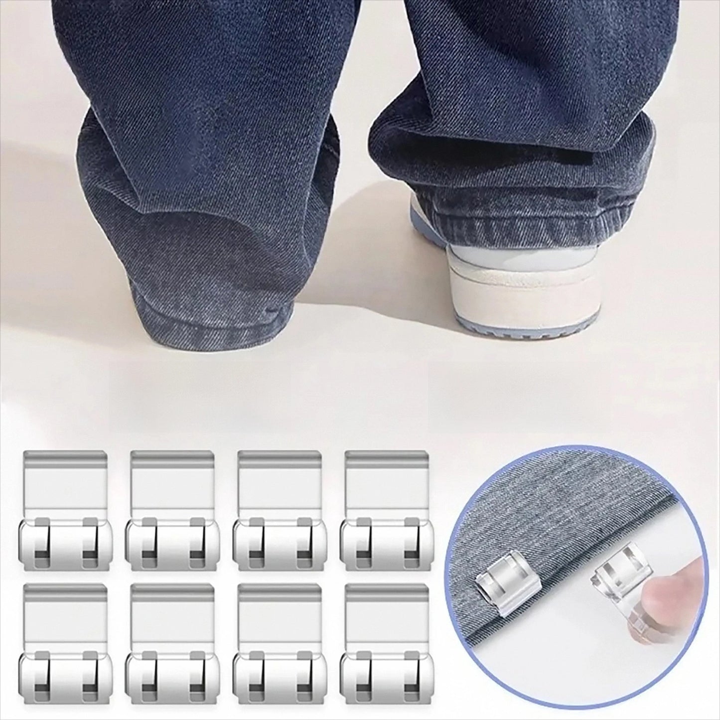 4~10PCS Invisible Leg Shortening Clip, Non-Slip Pants Edge Clip, Quick Fix Hem Clip, Hidden Pants Adjuster, Sewing Accessories