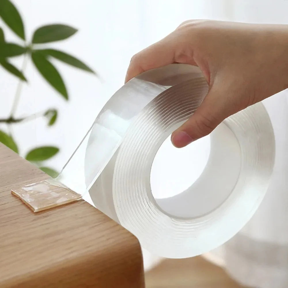 1/3/5m Nano Tape Double-Sided Adhesive Tape Waterproof Transparent Reusable Mounting Tape Heat Resistance Professional Home Tape