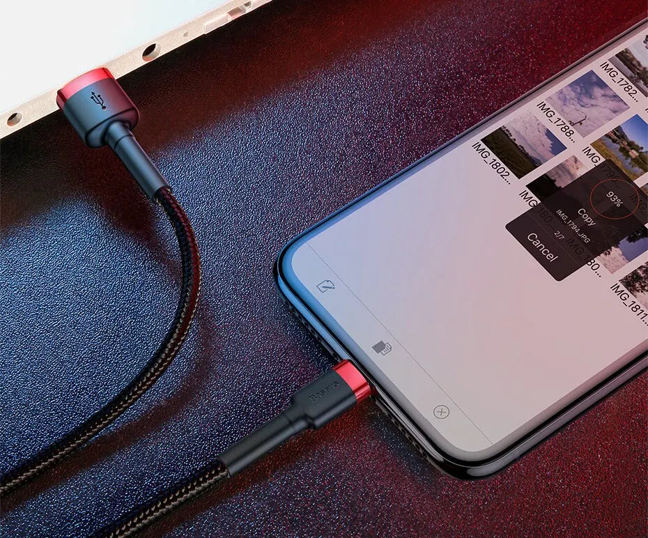 Baseus USB Cable for iPhone 14 13 Pro Max Fast Charging USB Cable for iPhone 12 Mini Pro Max Data USB 2.4A Cable