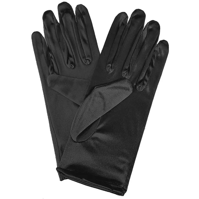 Élégants Gants de Mariée Longs en Satin Blanc Ivoire pour Femmes, Gants de Soirée Opéra Bal Costumé à Doigts Complets, 1 Paire
