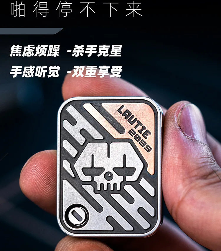 Stress Relief Push Card Metal Fingertip EDC Poker A K King Gyro Toy for Office Adults Anti Anxiety Fidget Papa Coin