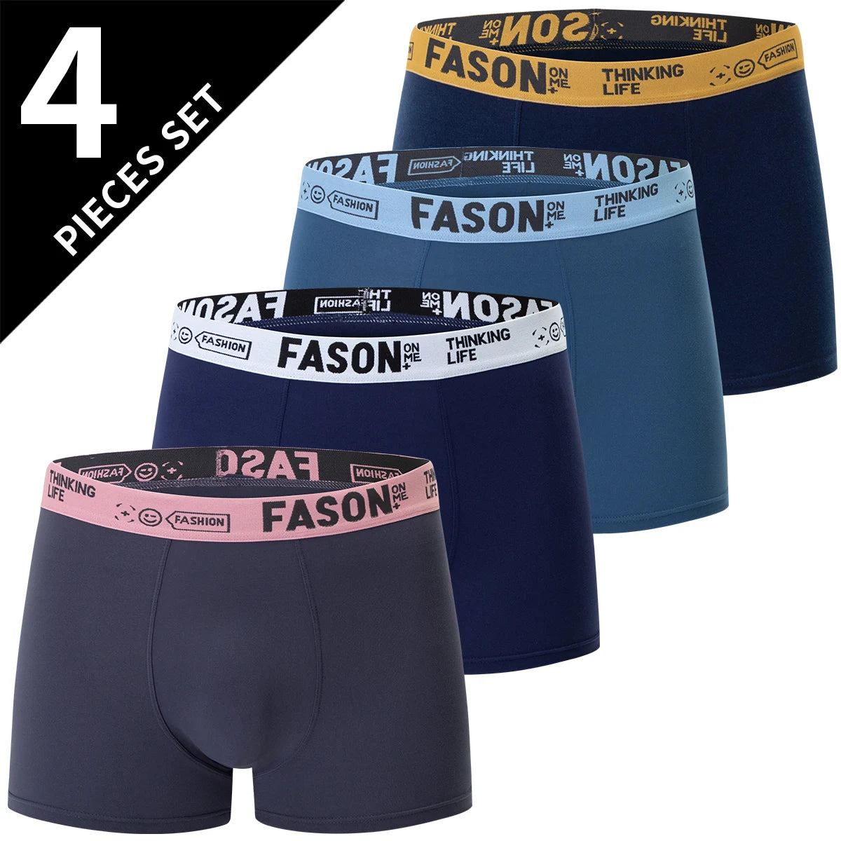 Ensemble de 4/10 boxers pour hommes, décontractés et à la mode, shorts de sport élastiques pour jeunes grandes tailles et cyclistes.