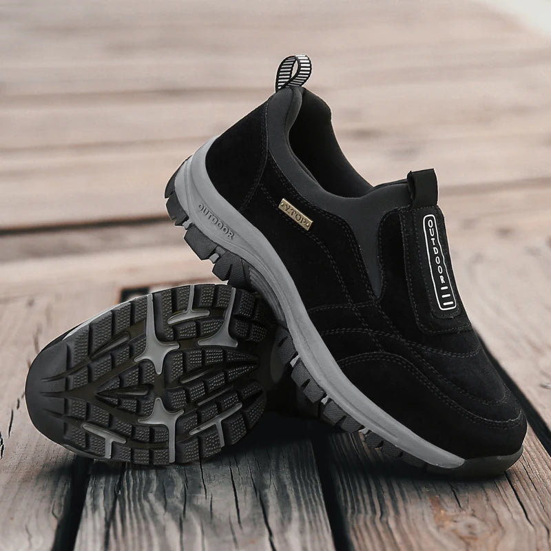 Classic Outdoor Men Sneakers Spring Slip On Casual Shoes Breathable Suede Leather Shoe Anti-skid Walking Shoe Hot Sale Footwear