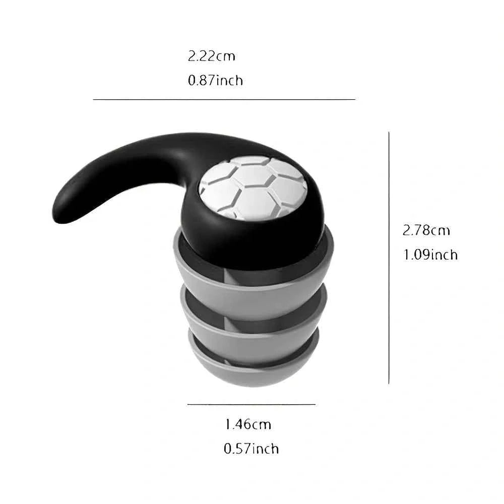 Silicone Noise Cancelling Earplugs Noise Filter Sleep Swimming Waterproof Three Layer Mute Earplugs