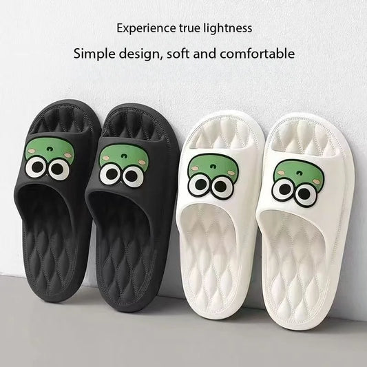 Four Season Bathroom Anti Slip Slippers Women's EVA Slide Slippers - Frog Soft Comfortable Non-Slip Indoor/Outdoor House Shoes