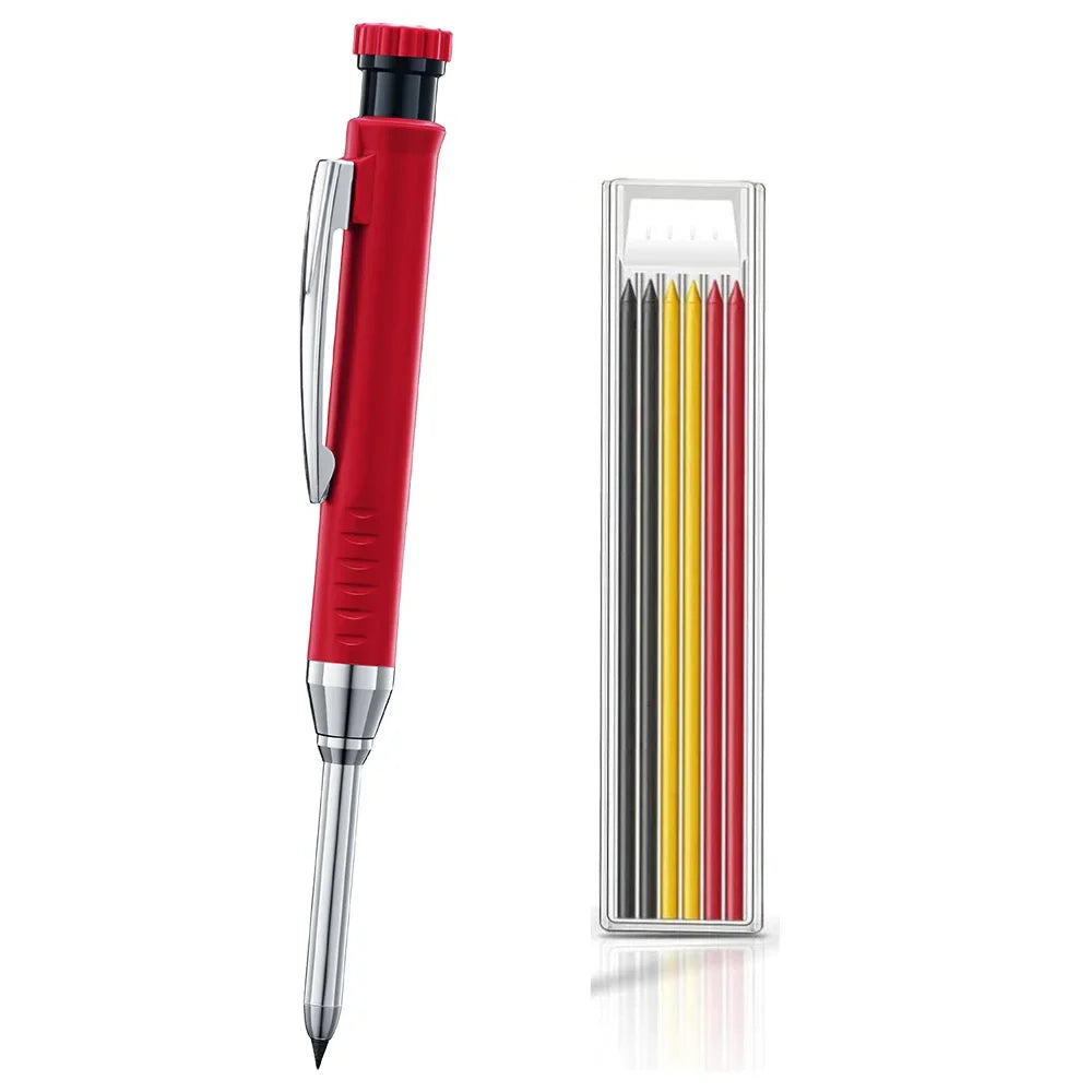 Woodworking Mechanical Pencil Set, Deep Hole Marking and Drawing, 2.8mm Reliable and Durable Lead, for Carpenters Engineering