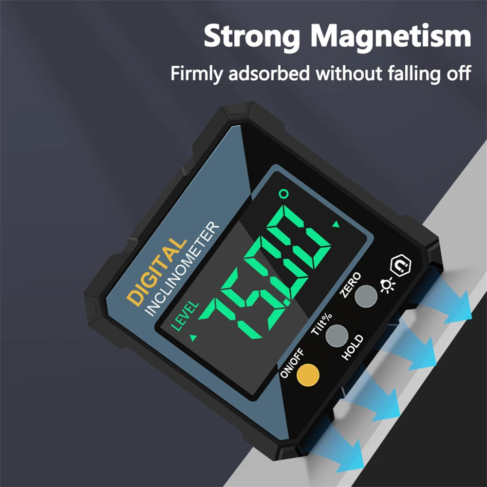 Woodworking Tools 4-sided Magnetic Dual Laser Inclinometer Digital Angle Measuring Instrument with Tilt Measurement Laser Level - Shoppiline