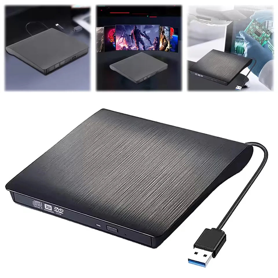 New Drive Enclosure 9.5mm USB 3.0 Type C SATA External DVD CD-ROM RW Player Optical Drives Enclosure Case for Laptop PC Desktop