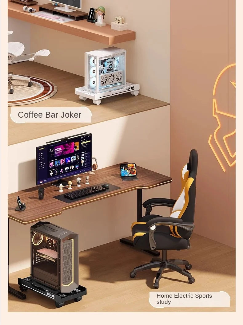 Mobile PC Tower Stand Adjustable Shelf Computer CPU Holder Telescopic Desktop Stand Computer Bracket Cart With Rolling Caster - Shoppiline