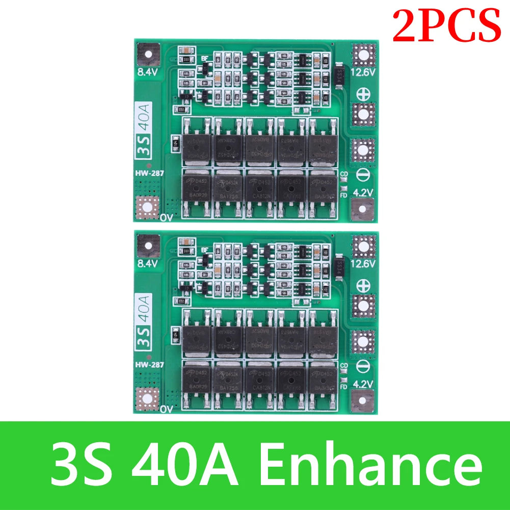BMS 3S/4S 5A 10A 20A 25A 40A 60A Li-ion Lithium Battery Charger Protection Board 18650 For Drill Motor 12V with Enhance/Balance - Shoppiline