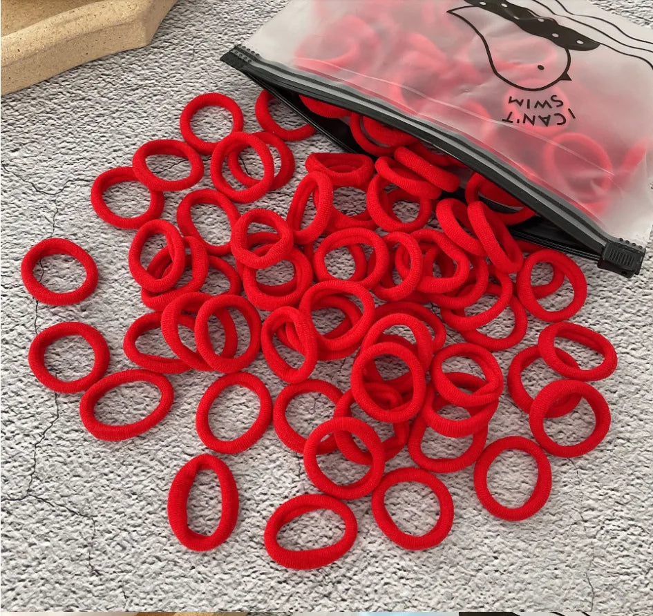 50/100Pcs Hair Bands for Children Colorful Nylon Scrunchie Hair Ties Rubber Band Kids Elastic Hair Leagues Girl Hair Accessories