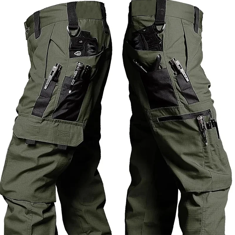 New Tactical Work Pants Men Outdoor Cargo Trousers Multi-pocket Waterproof Pant Autumn Spring Outdoor Workwear Hiking Trousers