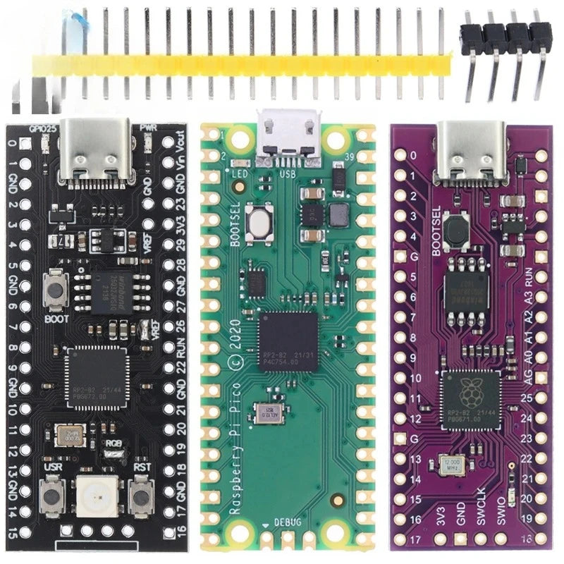 1PCS Carte officielle Raspberry Pi Pico Processeur double cœur RP2040 Cortex-M0+ Micro-ordinateur ARM basse consommation 264 Ko