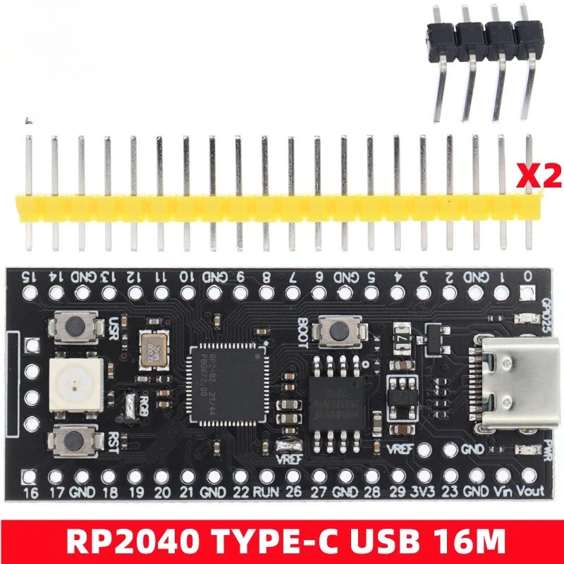1PCS Carte officielle Raspberry Pi Pico Processeur double cœur RP2040 Cortex-M0+ Micro-ordinateur ARM basse consommation 264 Ko
