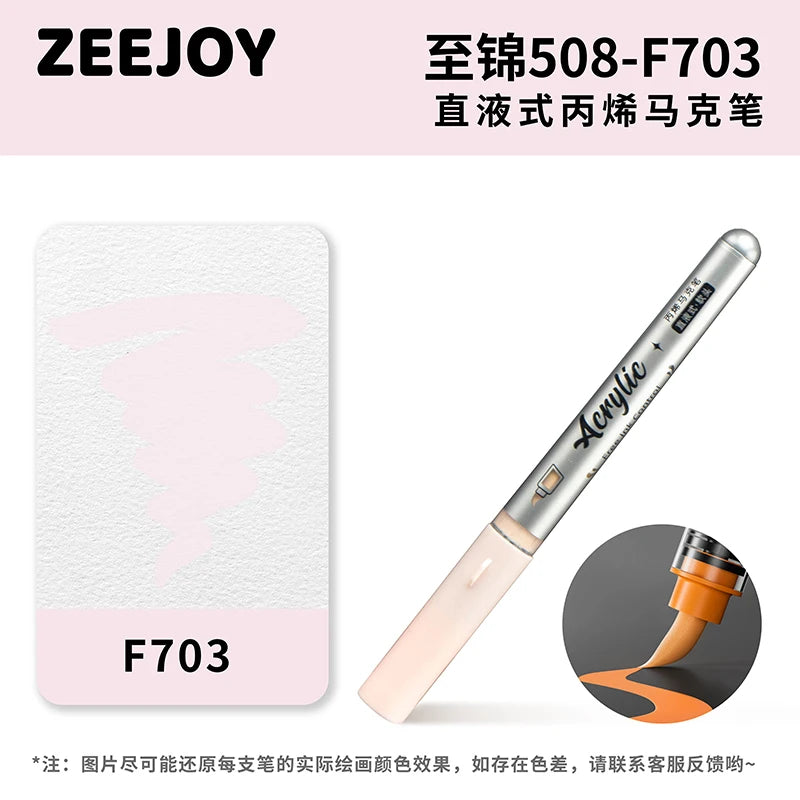 ZEEJOY 120/12/1 Colors Direct Liquid Acrylic Marker Pens Waterproof Pen Soft Brush Nib for Manga School Art Supplies Stationery