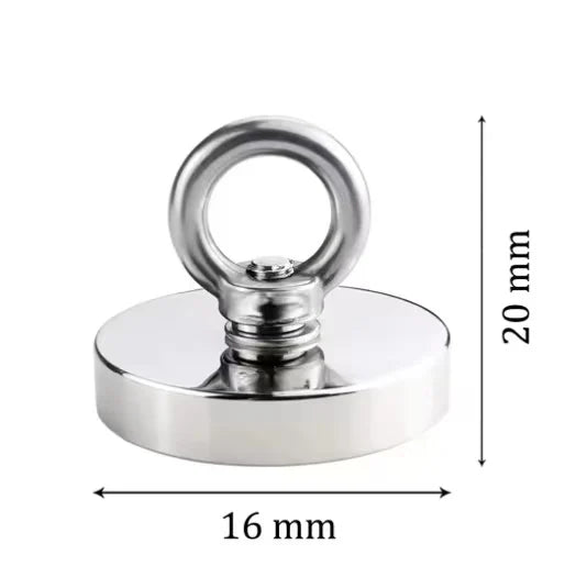 N52 Heavy-Duty Rare Earth Eyebolt Super Strong Suction Countersunk Hole Metal Helper for Salvage Aid