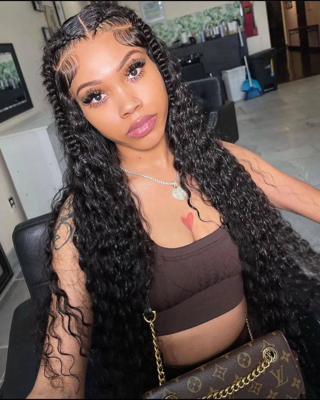40 50 Inch Water Wave Curly Lace Front Wigs 13x4 13x6 HD Deep Wave Lace Frontal Wig 7x5 Glueless Human Hair Wigs For Women 300%