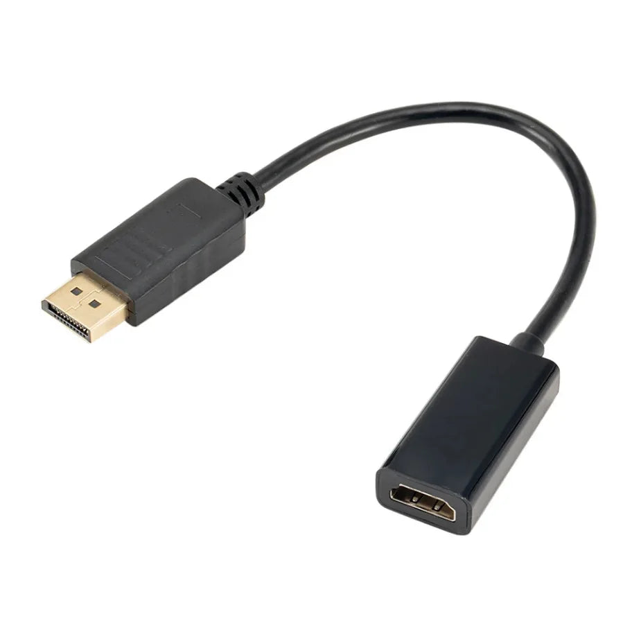 DP to HDMI Adapter Converter 4K 1080P Male to Female DisplayPort to HDMI-Compatible Video Audio Adapter Cable for PC TV Laptop