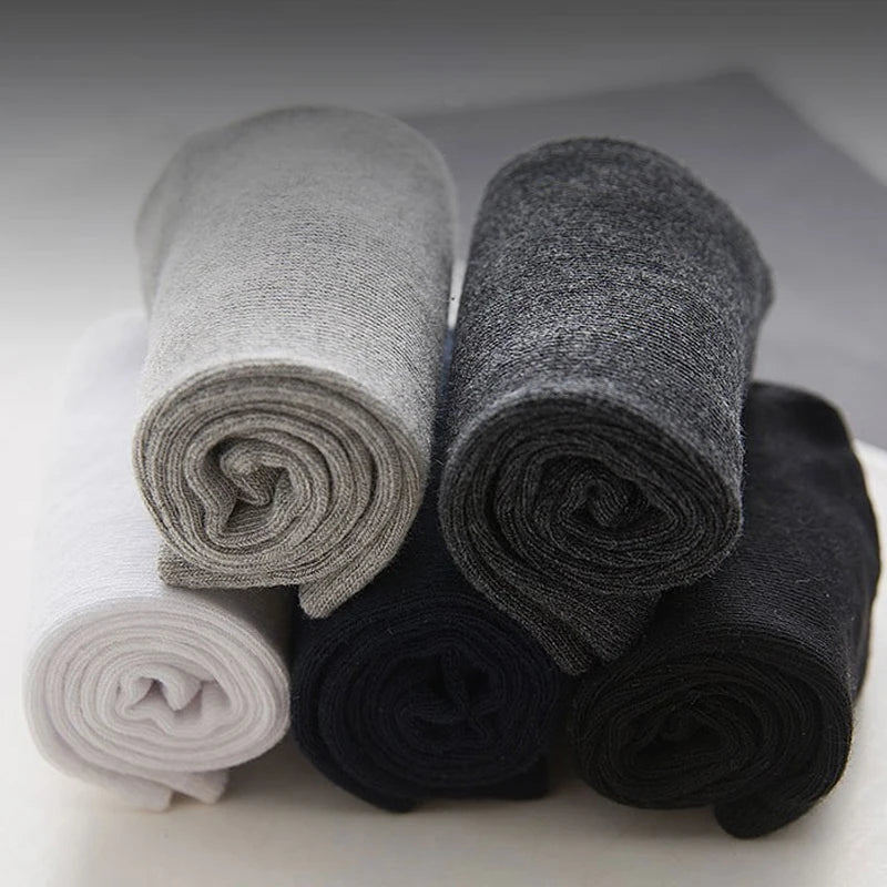 HSS Lot de 5/10 paires de chaussettes en mélange de coton pour hommes, noires, d'affaires, douces, respirantes, pour l'été et l'hiver, grande taille (6.5-14)