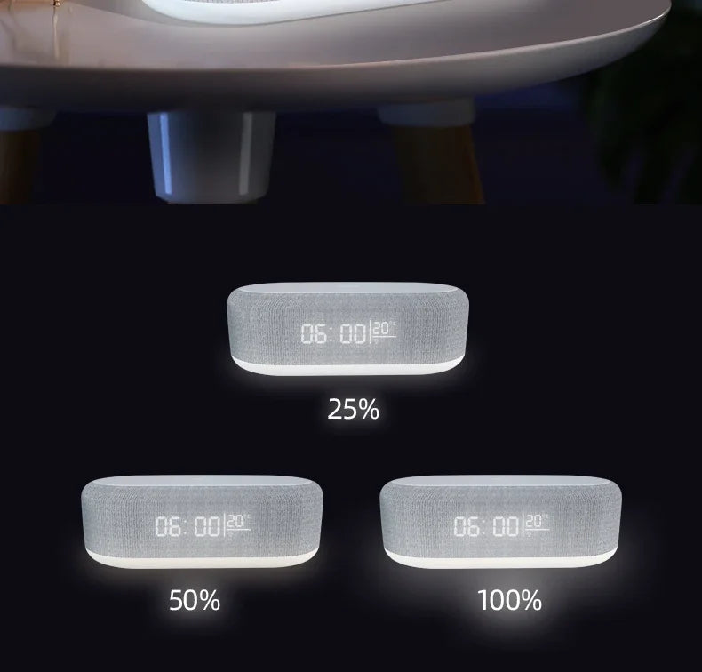 Alarm Clock Wireless Chargers Pad Phone Bedroom Lamp Night Light Desk Thermometer For iPhone 17 16 15 14 13 Fast Charging Dock - Shoppiline