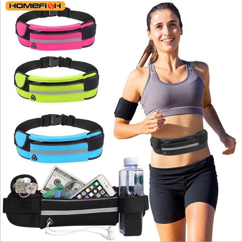 HOMEFISH Neue Lauftasche, Fahrradtasche, Hüfttasche, Gürteltasche, wasserdichte Sport-Bauchtasche, Handytasche, für Fitnessstudio, Laufen, Joggen