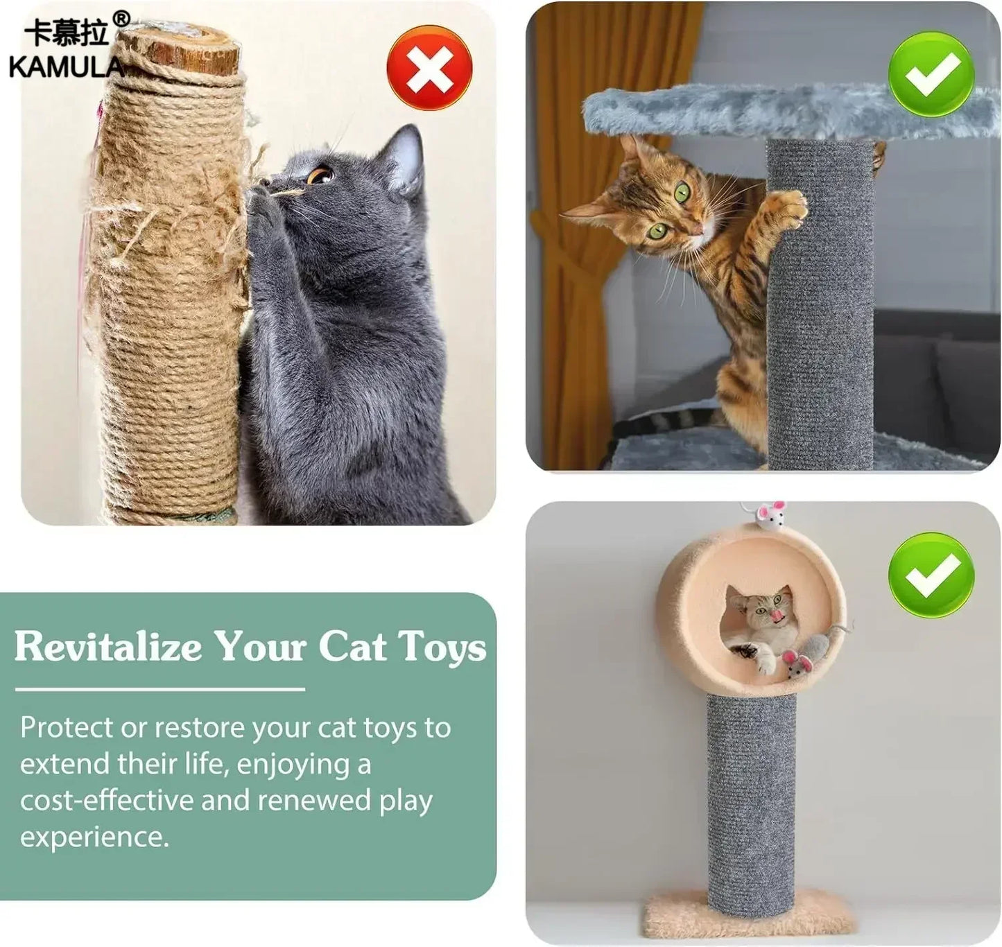 Trimmable Cat Scratch Carpet Self-Adhesive Cat Scratching Board Anti Cat Scratcher Furniture Corner Indoor Sofa Wall Protector