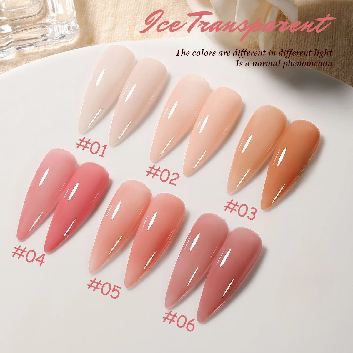1-6pcs SHAKA Spring Ice Skin Naked Pink Gel Nail Polish 2026 New Style Versatile And Stylish Nail Art Nail Supplies