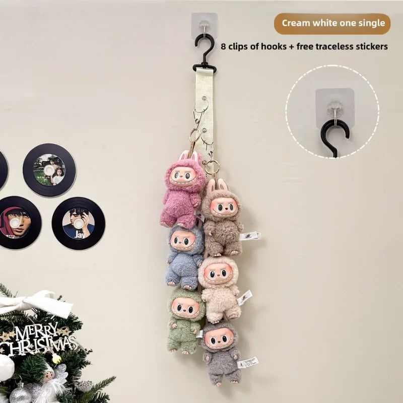 Pendant Storage Display Shelf Doll Wall for Doll Practical Plush Door Behind Clip Wardrobe Wall Hanging Storage Bag