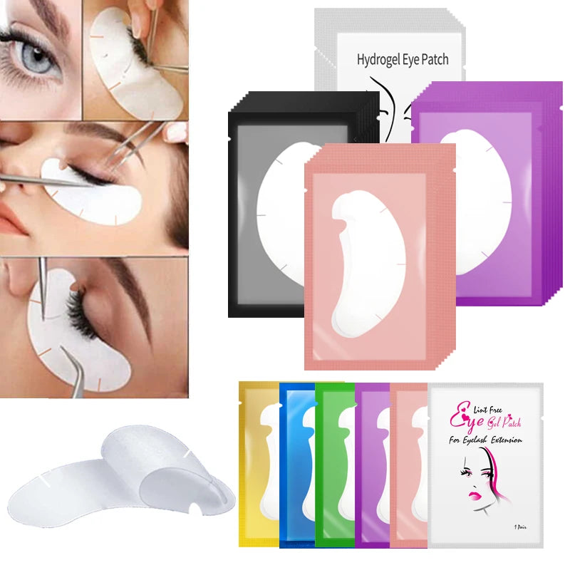 50pairs Eyelash Extension Paper Patches Lint free Under Eye Pads Grafted Eye Stickers Hydrogel Eyelashes Patch makeup tools
