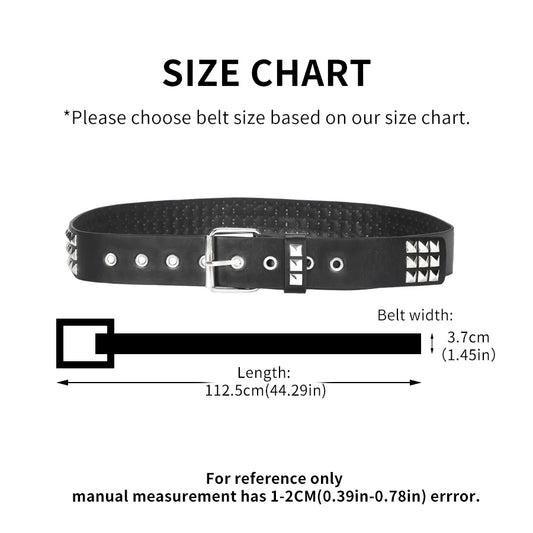 Trend Rivet Belt Heavy Metal Belt Men Women Punk Nightclub Rock Style Belt Jeans Belt Y2K Belt Fashion Decoration Women' Belt