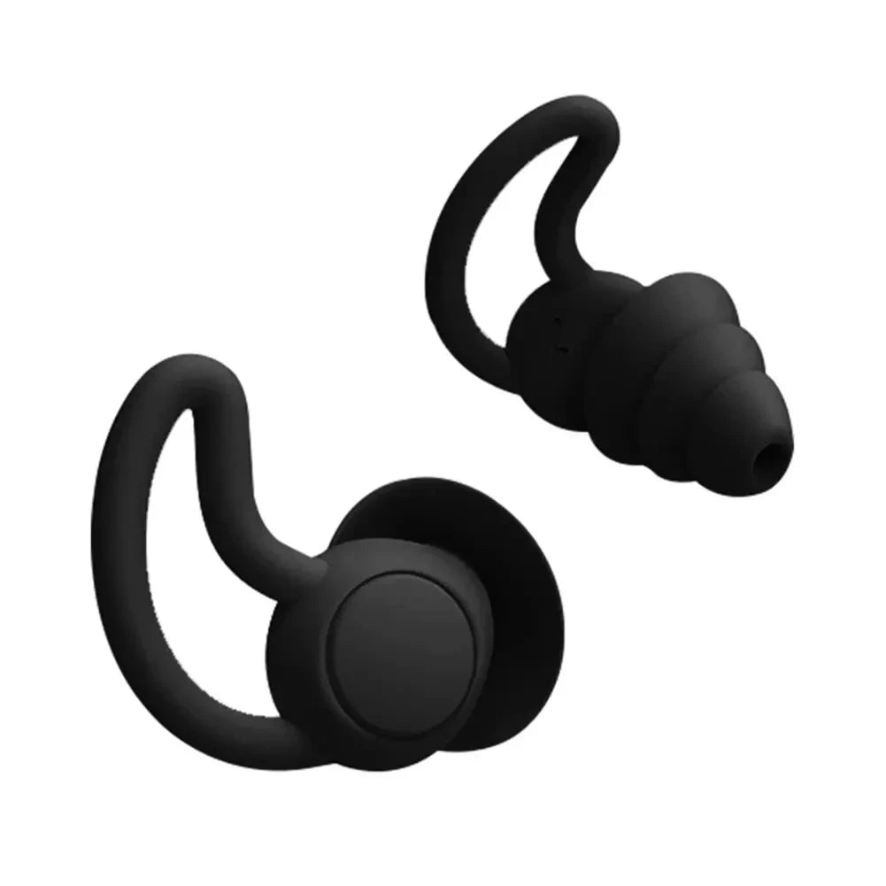 3 Layer Soft Reusable Silicone Ear Plugs, Noise Cancelling Comfort Fit Earbuds for Sleep & Hearing Protection