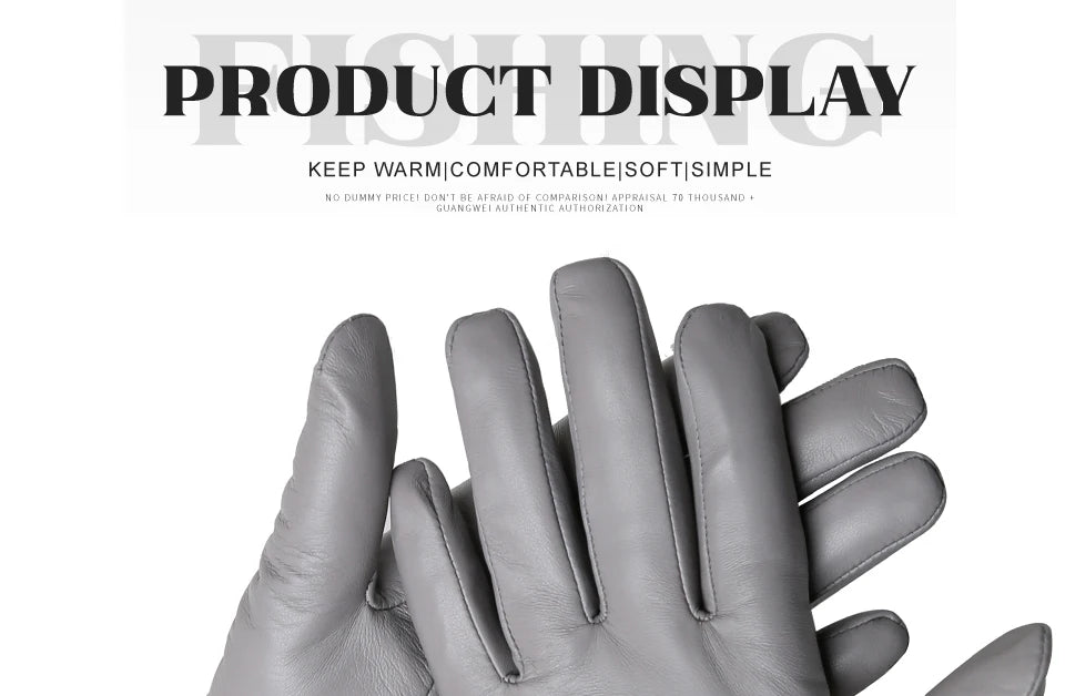 Women's sheepskin gloves winter warm plus velvet short thin touch screen driving color women's leather gloves good quality -2226