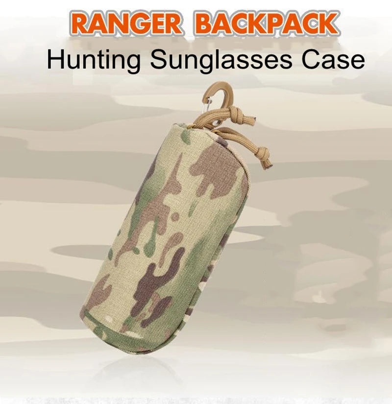 Tactical Eyeglass Case Outdoor Hunting Shockproof Protective Goggles Box Portable Outdoor Sunglasses Case-1000D Nylon for Man