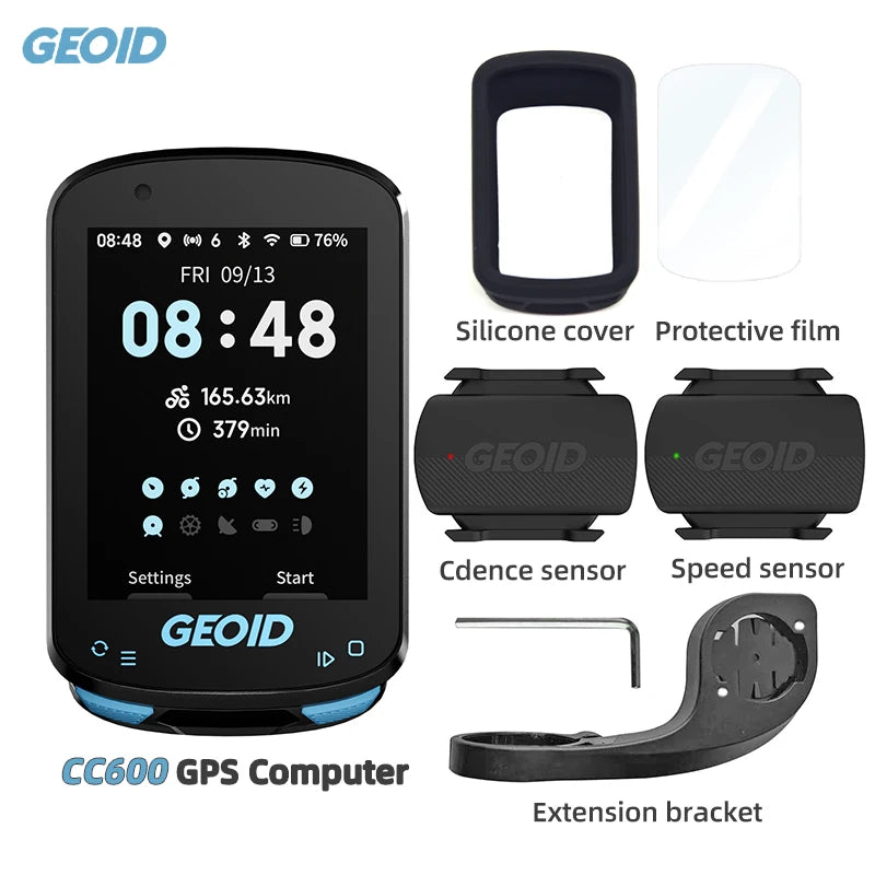 GEOID CC600 Route Navigation Bicycle GPS Computer 11 Languages Wireless Bike Speedometer Automatical WIFI ANT+ Odometer - Shoppiline