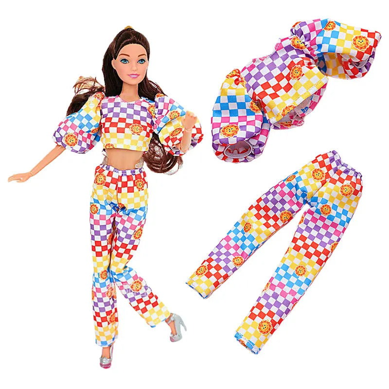 NEW Fashion Clothes For Doll 30cm Daily Sportwaer Winter Sweater Pants Plush Coat Shoes For Doll Mini Accessories Christmas Gift - Shoppiline