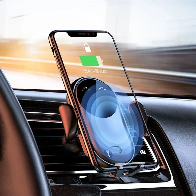 VIKEFON Car Wireless Charger Car Phone Holder for iPhone 17-12 Pro Max 11 Pro X MAX 8 7 Plus Intelligent Infrared Phone Holder - Shoppiline