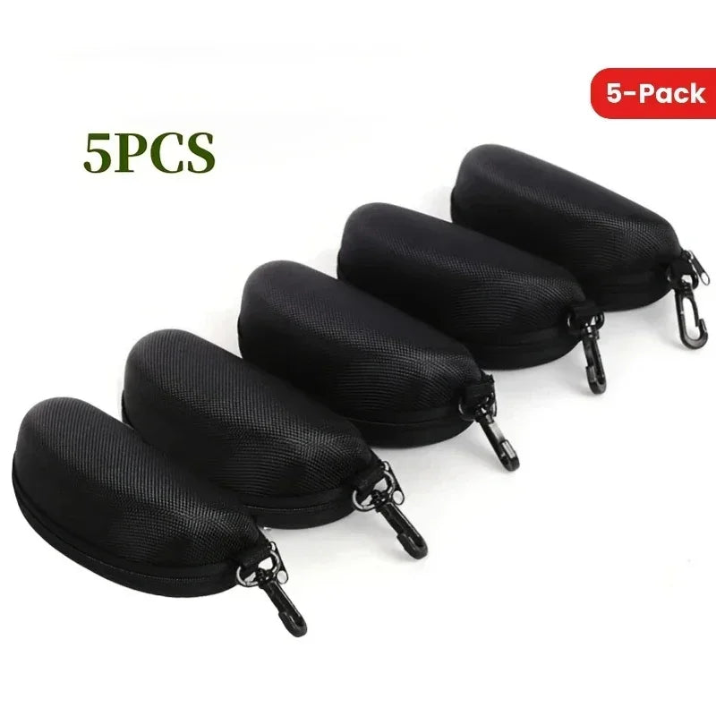 5/10pack Portable Zipper Sunglasses Protector Box Eye Glasses Case Box Oxford Travel Pack Glasses Case Accessories With Hook