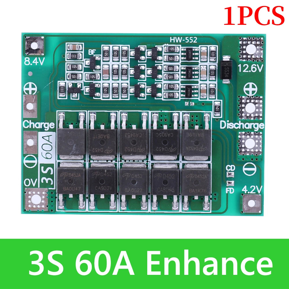 BMS 3S/4S 5A 10A 20A 25A 40A 60A Li-ion Lithium Battery Charger Protection Board 18650 For Drill Motor 12V with Enhance/Balance - Shoppiline