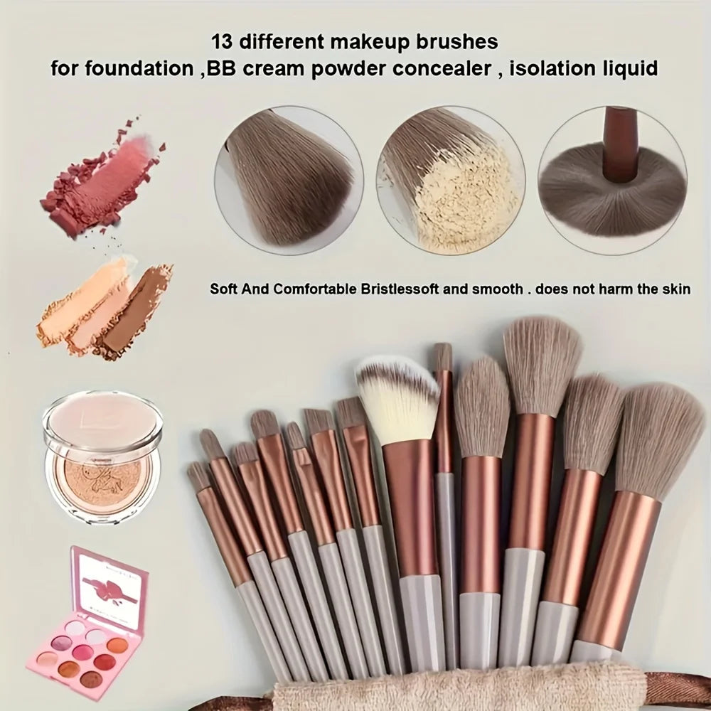 13-teiliges Make-up-Pinsel-Set Kosmetik-Make-up-Schwamm Make-up-Pinsel Beauty-Tool Lidschatten-Rouge Professionelles Pinsel-Set