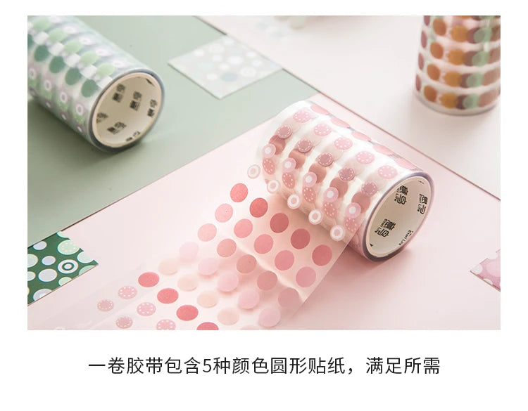 60mm*3m Dot Washi Tape for Diary Scrapbooking DIY Deco Junk Journal Creative Stationery School Supplies Masking Tapes