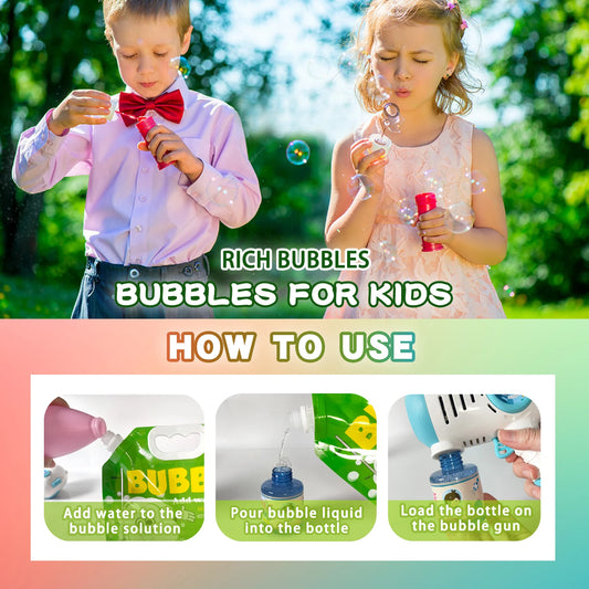 Concentrated Bubble Solution for Bubble Machines, Giant Wands, and Blowers - for Kids' Birthday Parties - Shoppiline