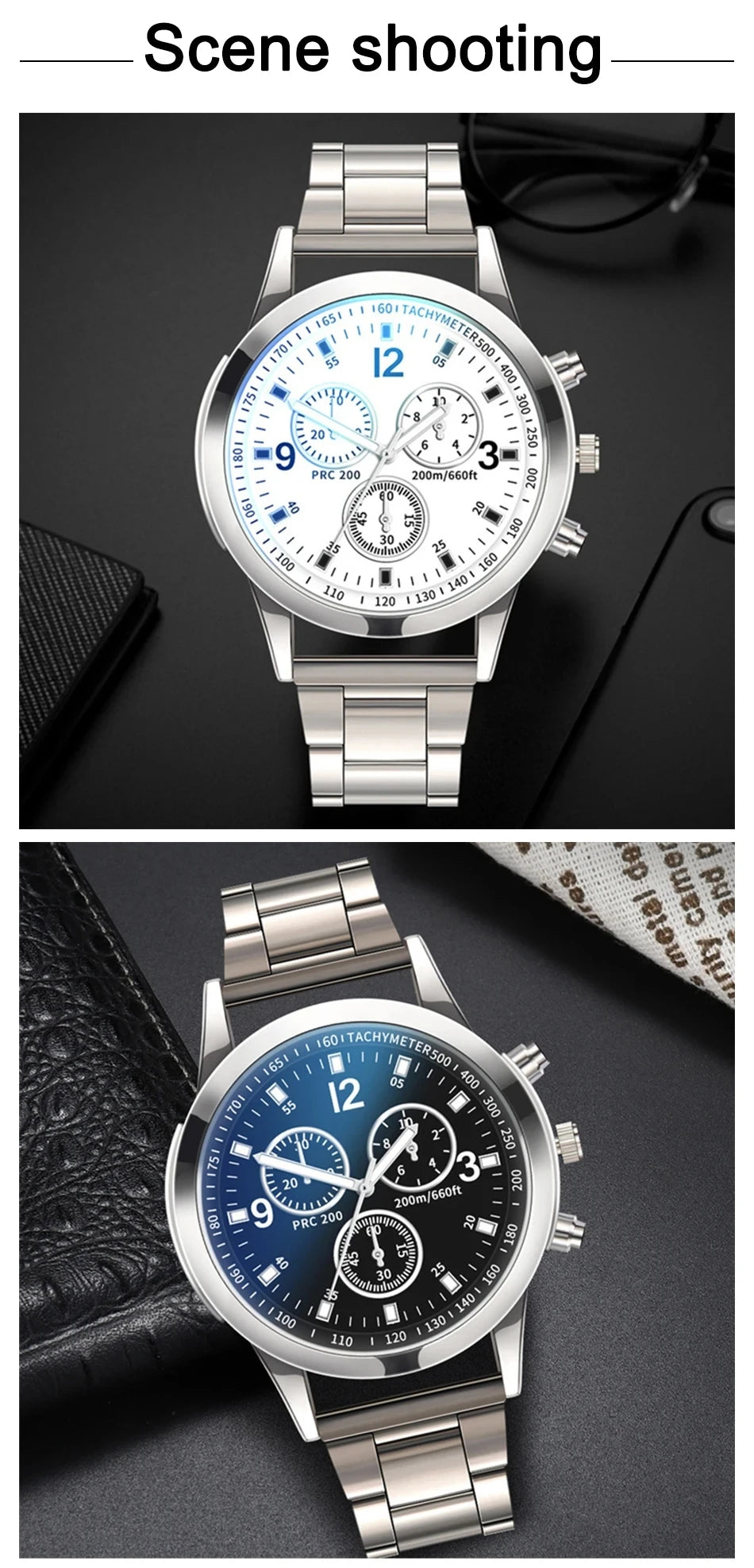 Mode Herren Edelstahluhren Luxus Quarz Armbanduhr Uhr Herren Business Casual Uhr Relogio Masculino