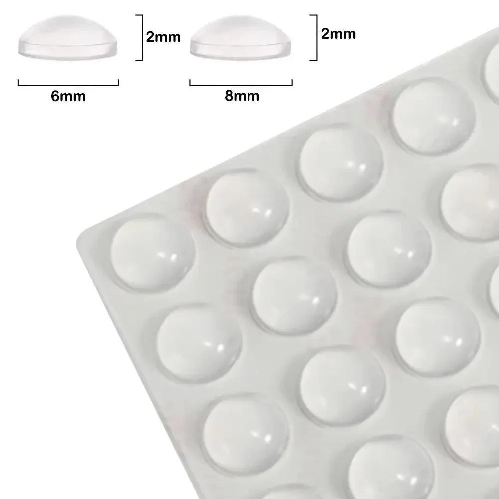 Silicone Self-Adhesive Clear Round Bumper Pads, Cabinet Door Sound Dampening Buffers, Furniture Silent Rubber Stoppers