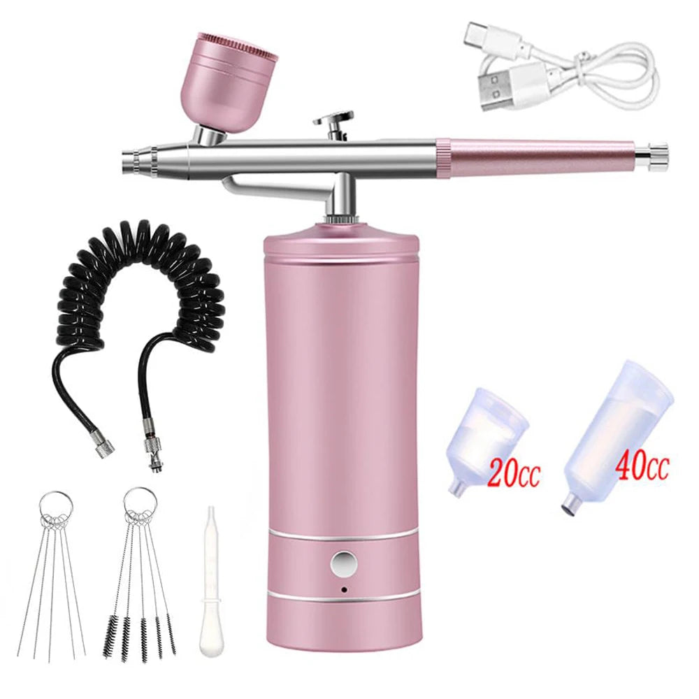 Airbrush Nail with Compressor Portable Air Brush with Compressor For Nails Art Cake Painting Craft Airbrush Nail Art Compressor - Shoppiline