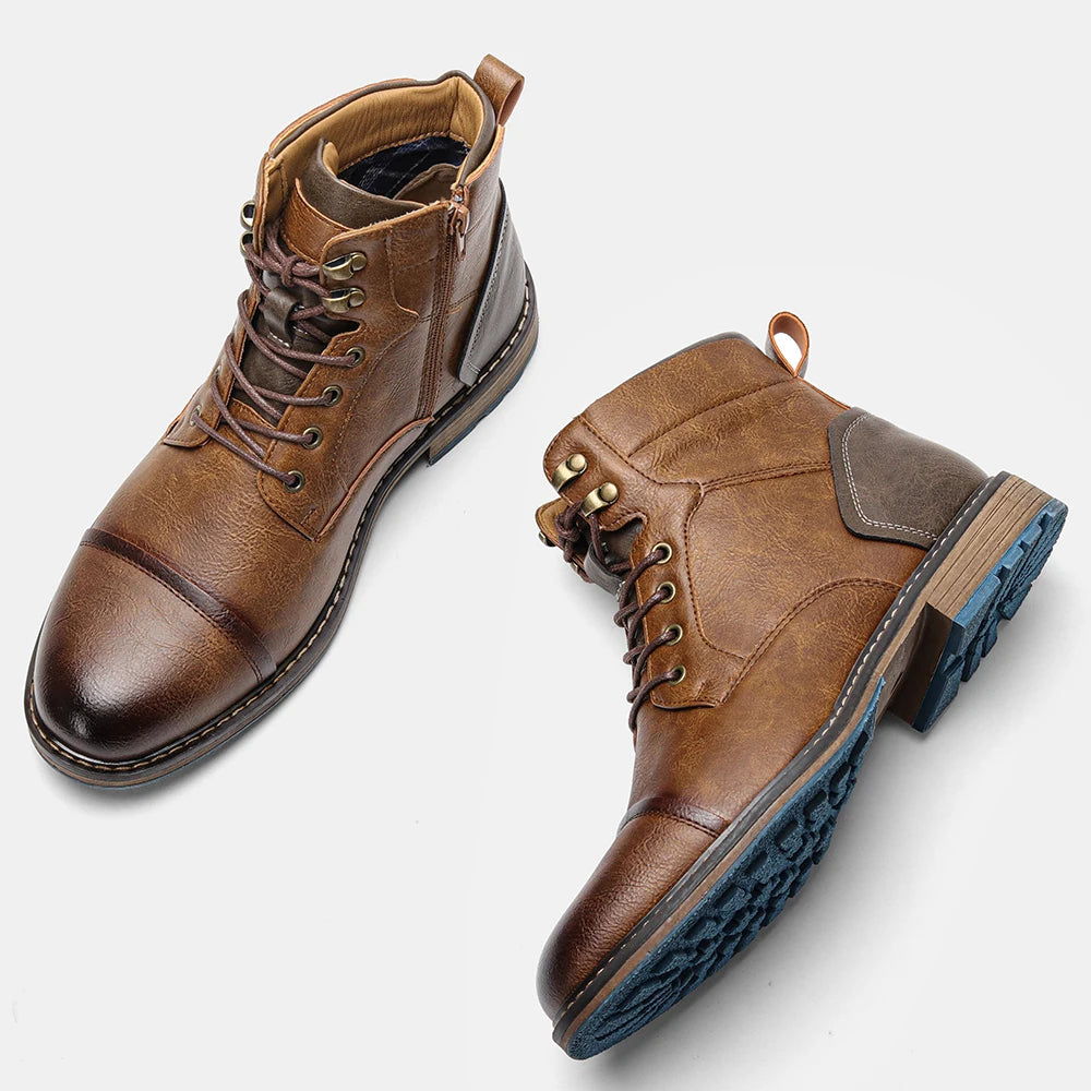 Size 7-13 Ankle Boots For Men Men's Leather boots Brand Boot for men #AL605