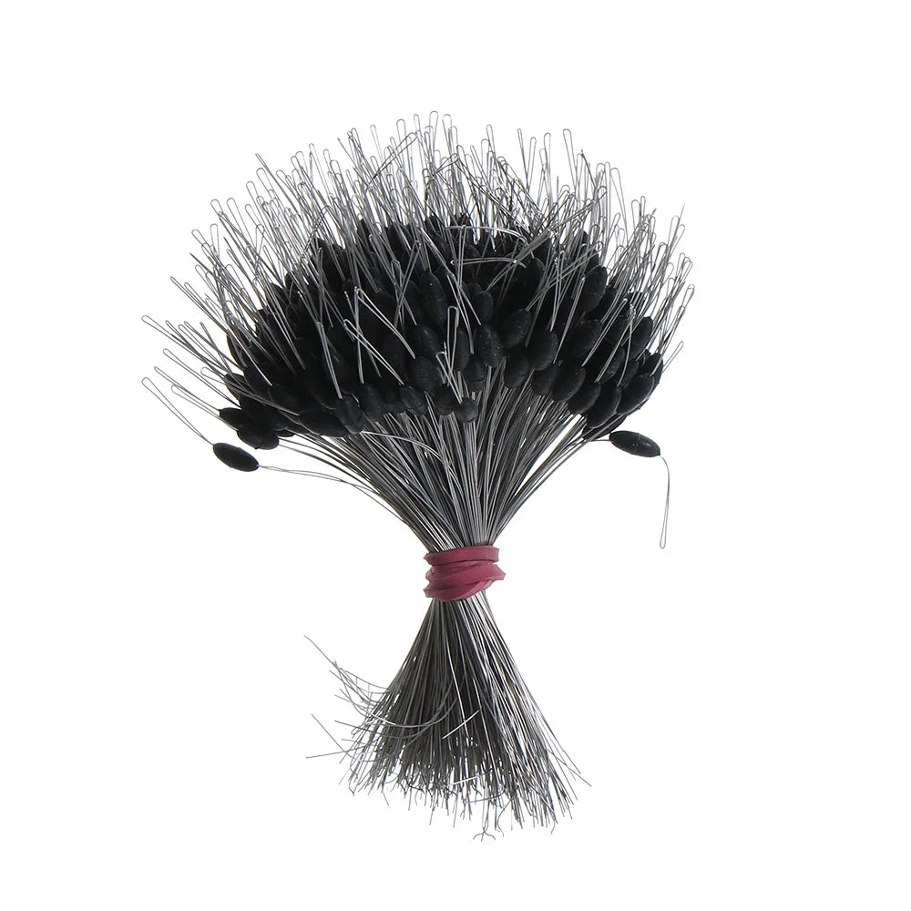 300Pcs Professional Fishing Float Stopper Silicone Space Bean Oval Bobber Anti-Strand Resistance for Fish Line Gear