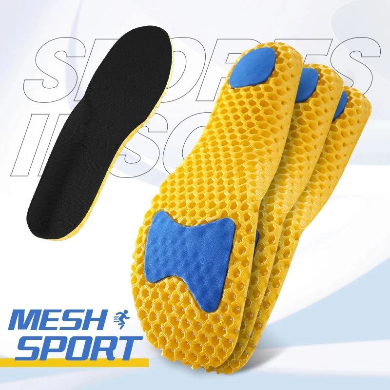 3 Paar Memory Foam Orthopädische Einlegesohlen für Schuhe Sohlenpolster Mesh Deodorant Atmungsaktive Turnschuhe Laufkissen für Herren Damen