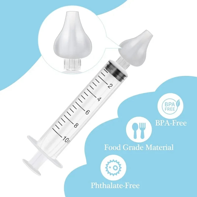 10ML/20ML Baby Nasal Aspirator Syringe Baby Nose Cleaner Rhinitis Nasal Washer Irrigator Needle Baby Nose Washing for Children