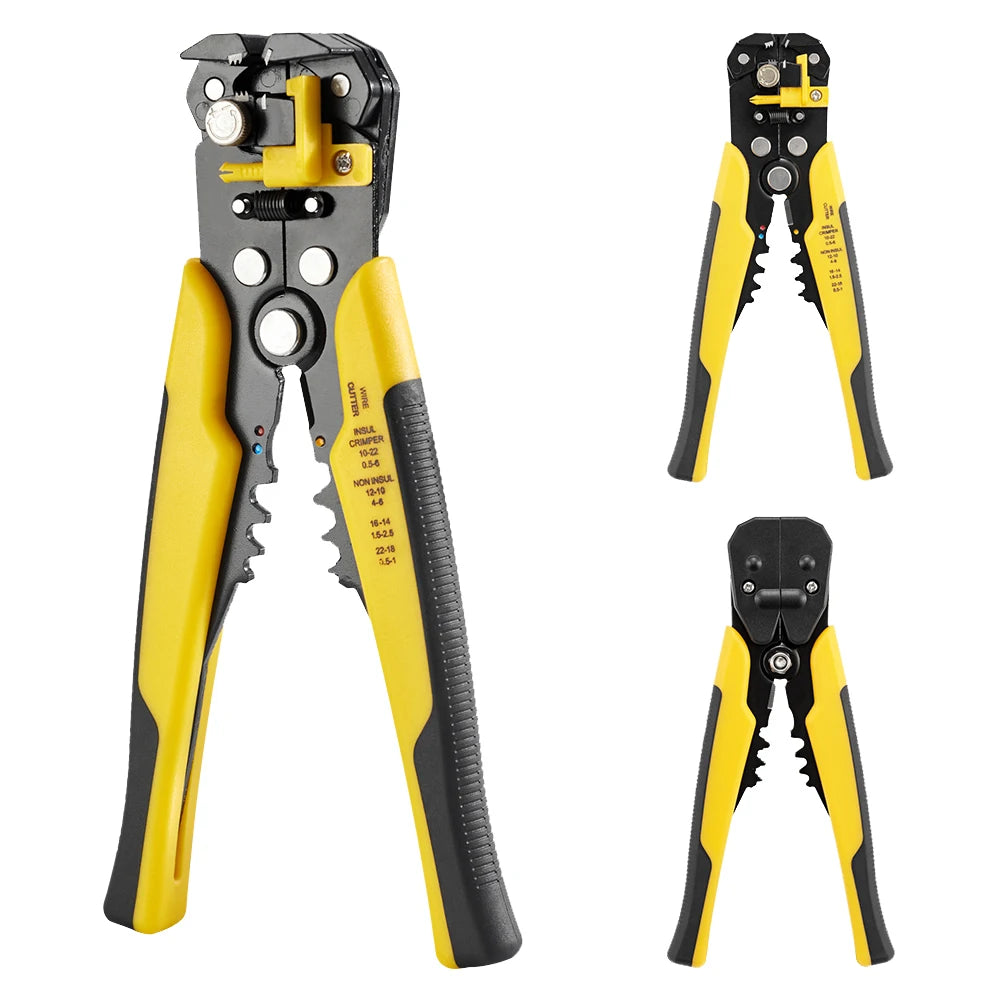Crimper Cable Cutter Adjustable Automatic Wire Stripper Multifunctional Stripping Crimping Pliers Terminal Hand Tool - Shoppiline