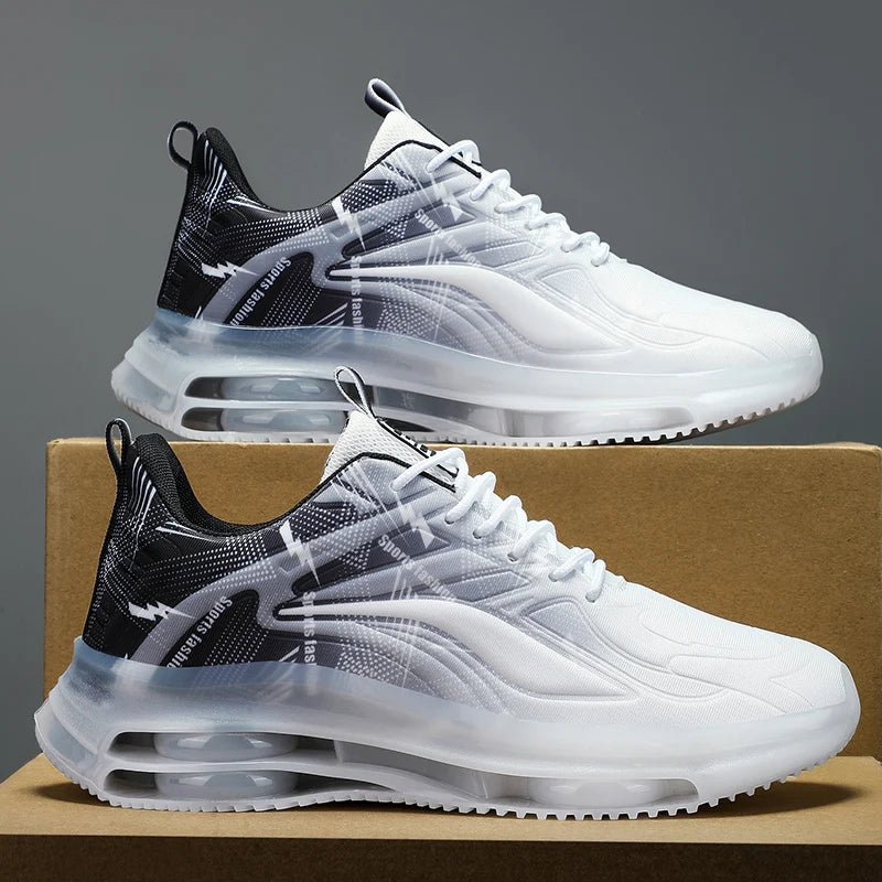 Men's Fashionable Basketball Shoes with Air Cushioning, Comfortable and Non-Slip, Breathable and Shock-Absorbing, Suitable for Men's Outdoor Activities
